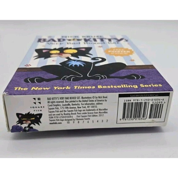 Bad Kittys Very Bad Boxed Set 3 Books Poster Gets A Bath Happy Birthday Vs Uncle - Picture 7 of 14